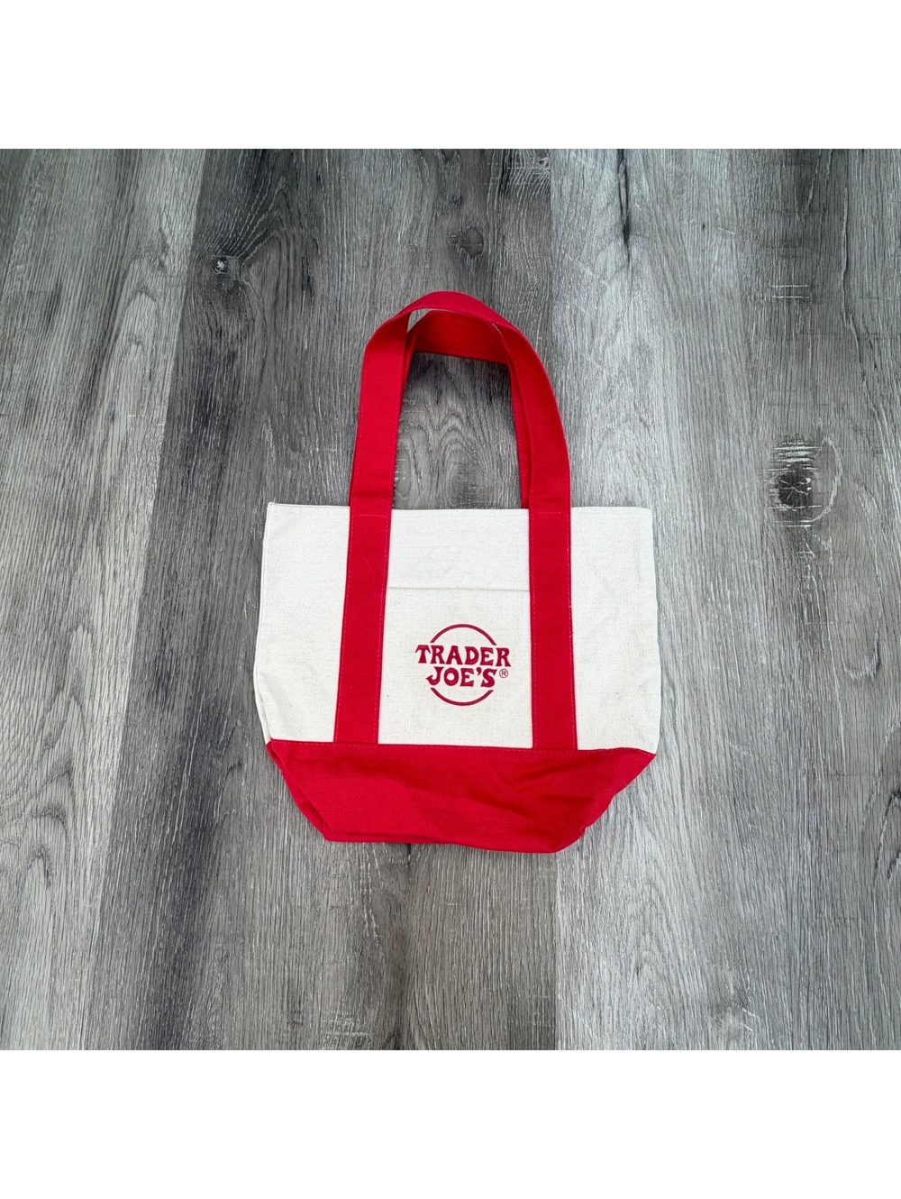 Trader Joe’s Red Mini Canvas Tote Bag